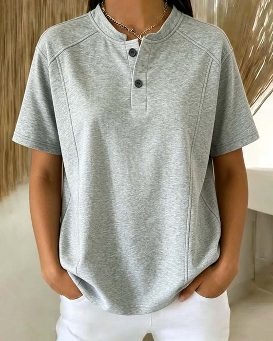 T-Shirt Afslappet Ensfarvet