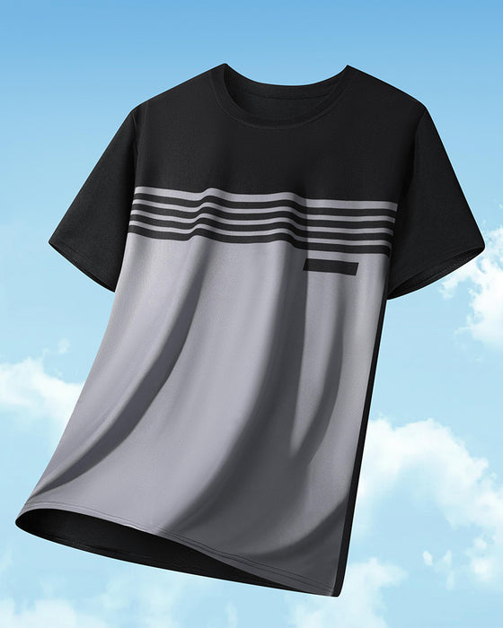 Herre T-Shirt Åndbar Hurtigtørrende Korte Ærmer