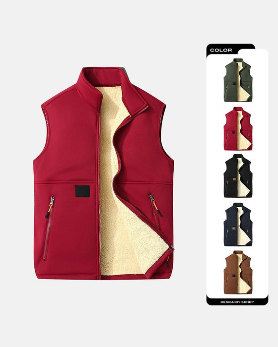 Cardigan Polstret Polar Fleece Åben Foran