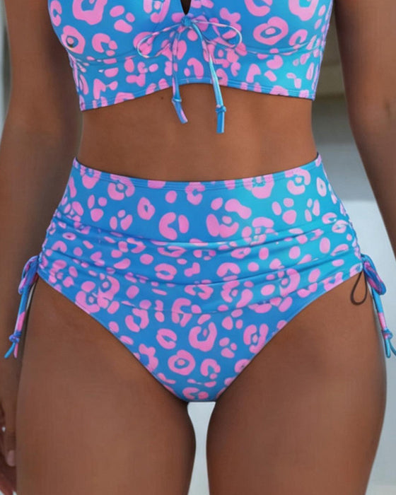 Bikini Med Snøring, Leopardmønster