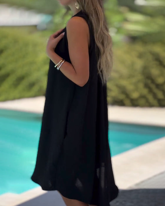 Kjole Ærmeløs Casual