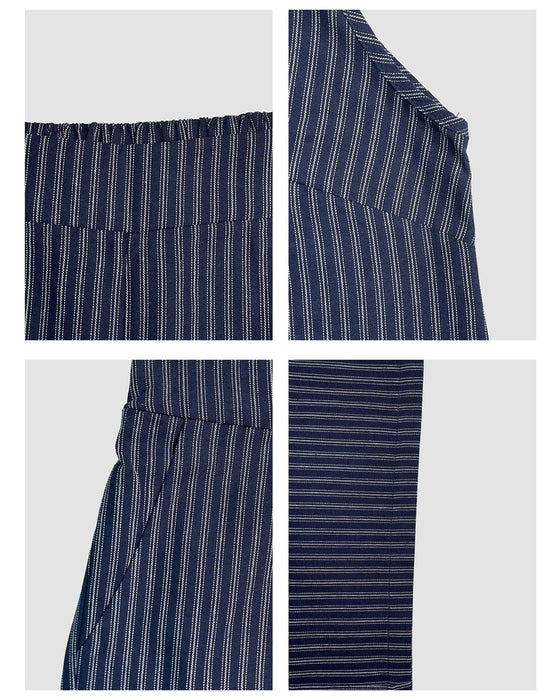 Sæt Stribet Camisole Brede Ben Bukser