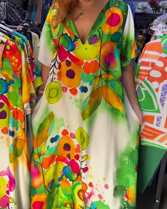 Kjole Løs Mode Casual