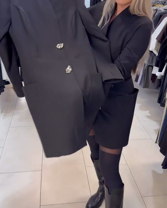 Kjole Stålske MetalKnap Dragt