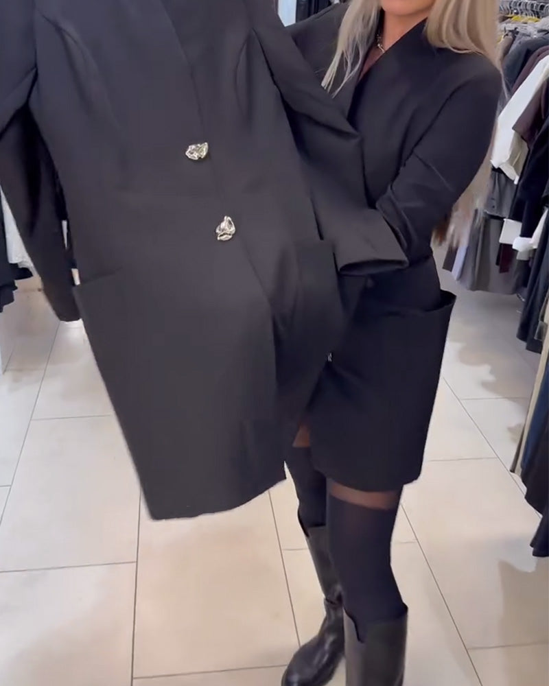 Kjole Stålske MetalKnap Dragt