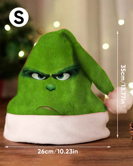 Unisex plys nissehue med Grinch-motiv