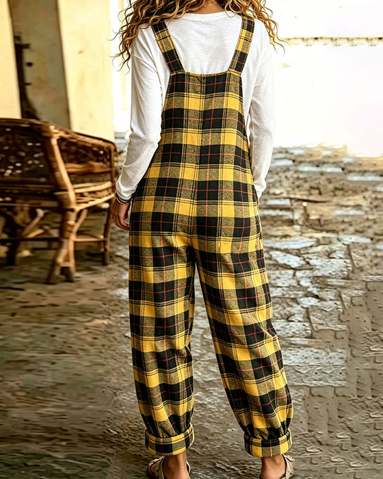 Jumpsuit Ternet Knap Lomme