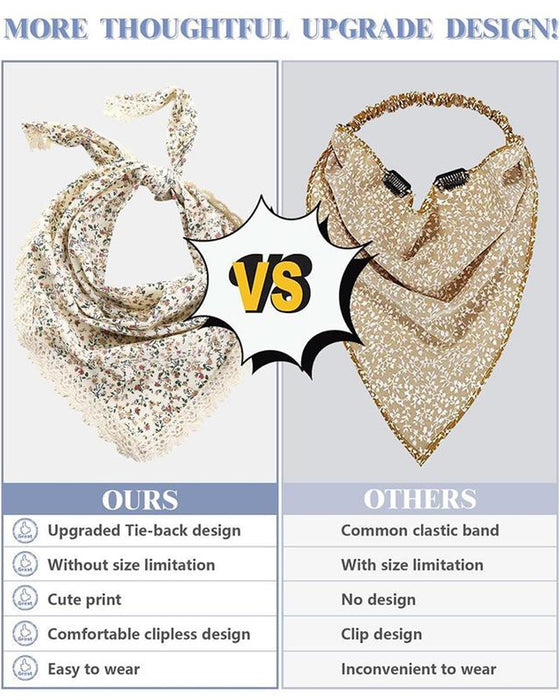 Lille Blomstret Trekanttørklæde