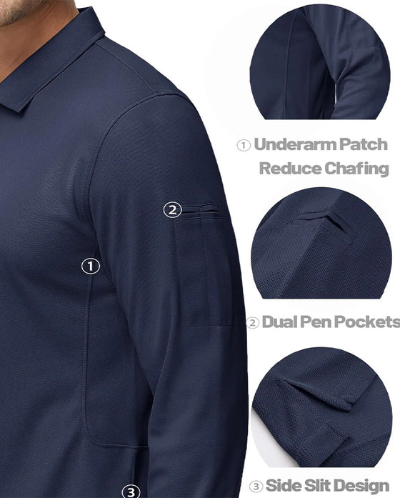 T-Shirt Polo Krave Lang Ærme Afslappet