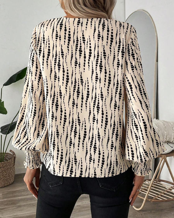 Bluse V-Hals Casual