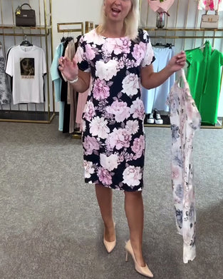 Kjole Mode Kronblad Kortærmet Lige