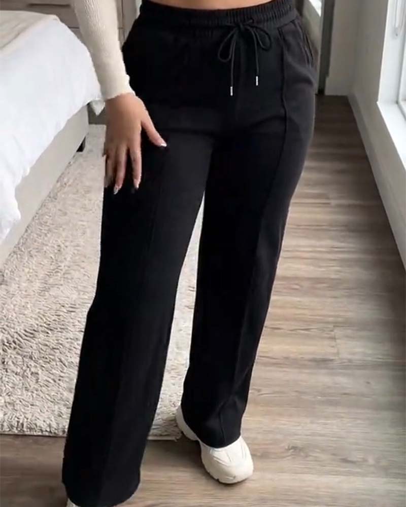 Sweatpants Snørebånd Lige Ben