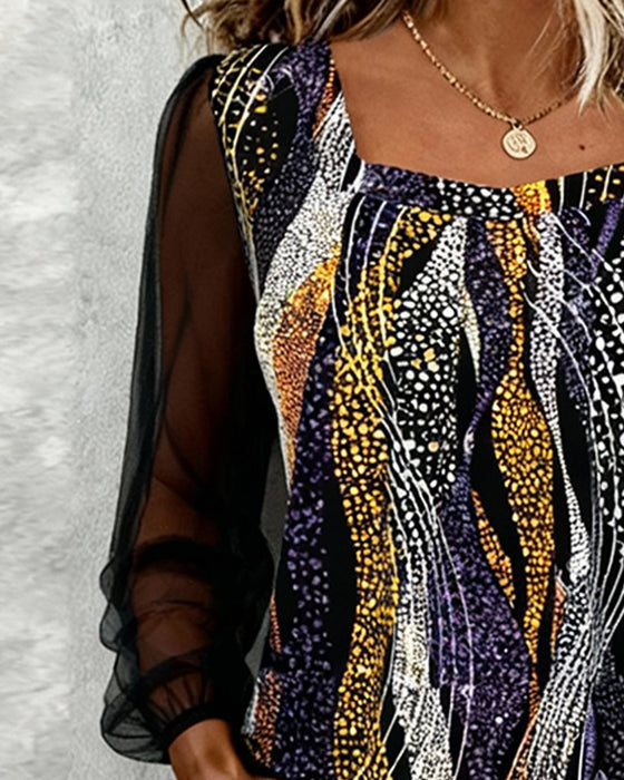 Moderne Langærmet Trykt Top