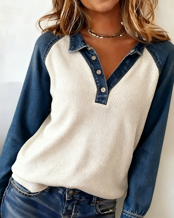 Moderigtig Top Med Kontrastrevers