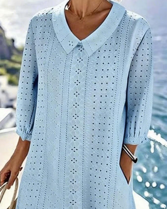 Kjole Baby Doll Udhulet Hals