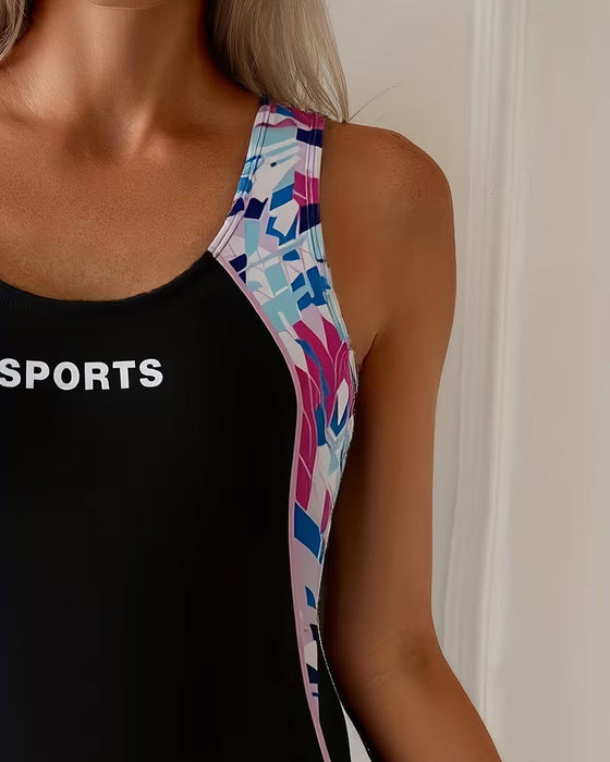 En-Delts Badedragt Flad Vinkel Sportvest