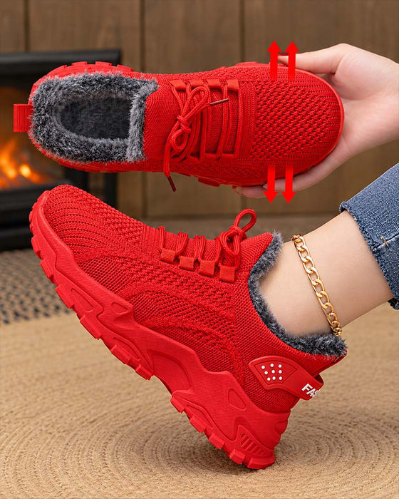 Sneakers Tynd Sål Fleeceforet Sne
