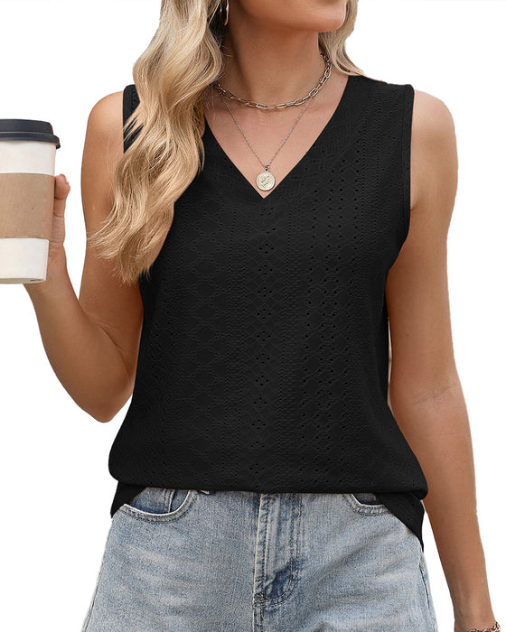 Tanktop Afslappet Enfarvet