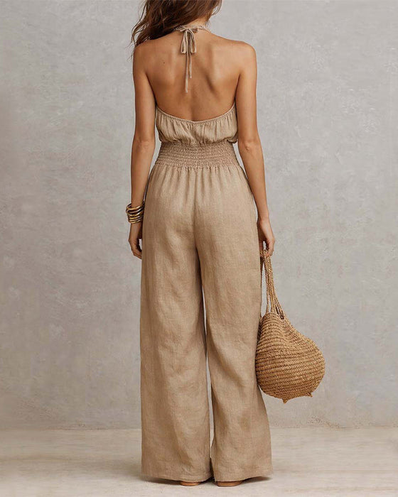 Springdragt Elegant Halter Rynket