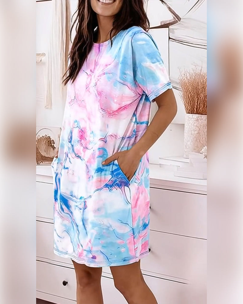 Kjoler Tie-Dye Væske Tryk Løs