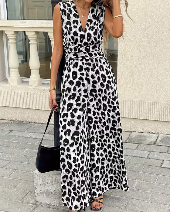 Hoppdragt Leopard Tryk Ærmeløs