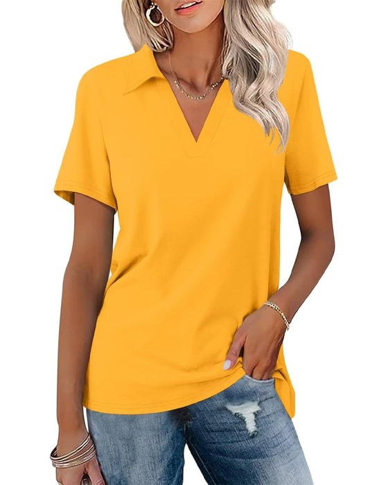 T-Shirt Kort Ærme V-Hals Polo