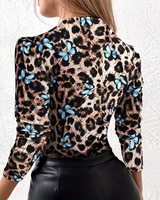 Top Leopard Sommerfuglestryk Trendy