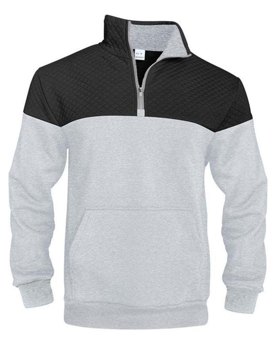 Herre Sweatshirt Farveblok Flip Lynlås