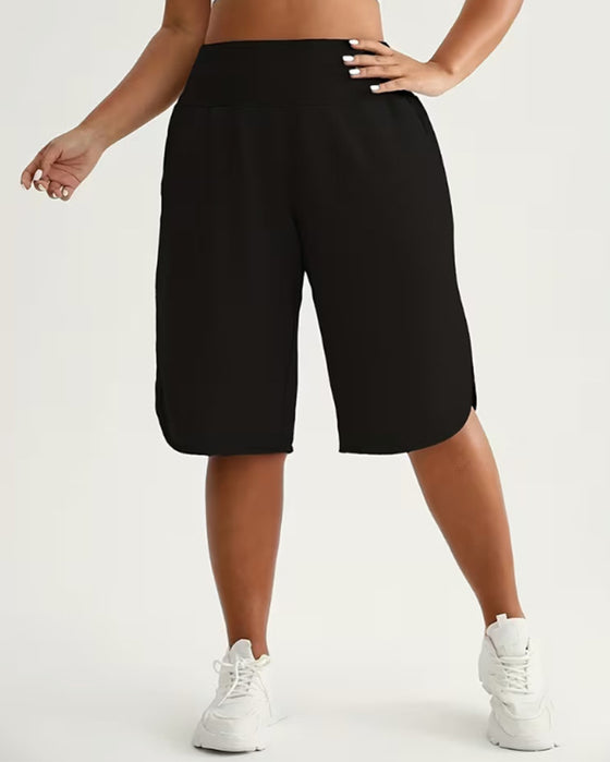 Høj Talje Vide Ben Shorts