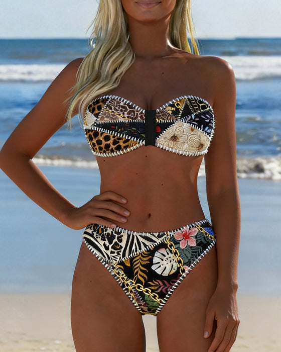 Bikini Farveblok Bralette