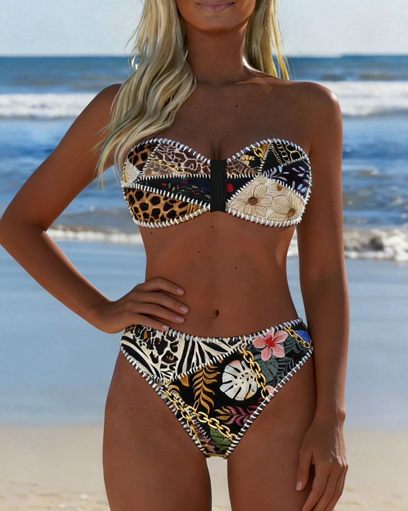 Bikini Farveblok Bralette