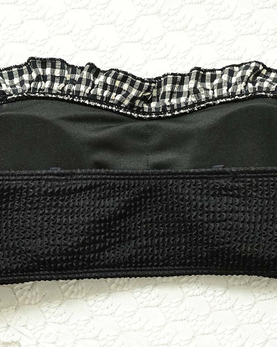 Bikini ternet Ruffle Stropløs
