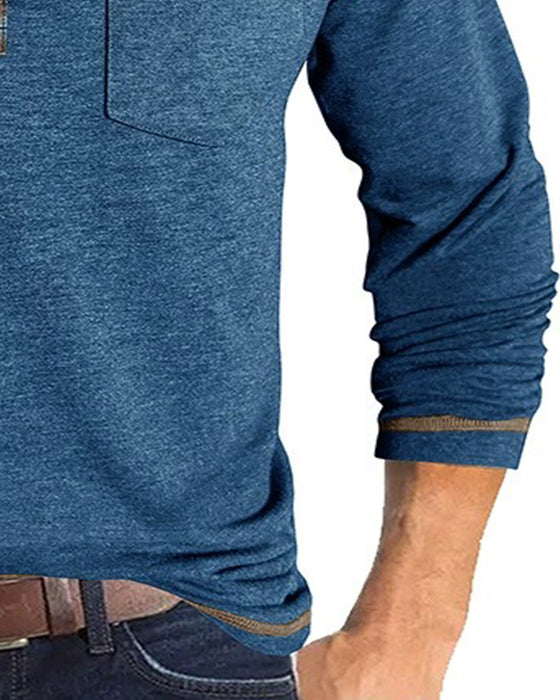 Bluse Herre Knap Revers Polo