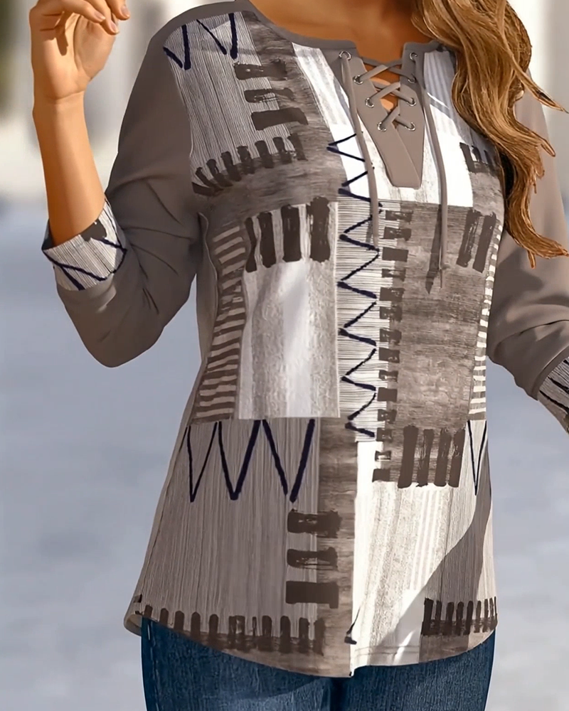 Top Stilfuld Krydsende Stropper Ternet Print