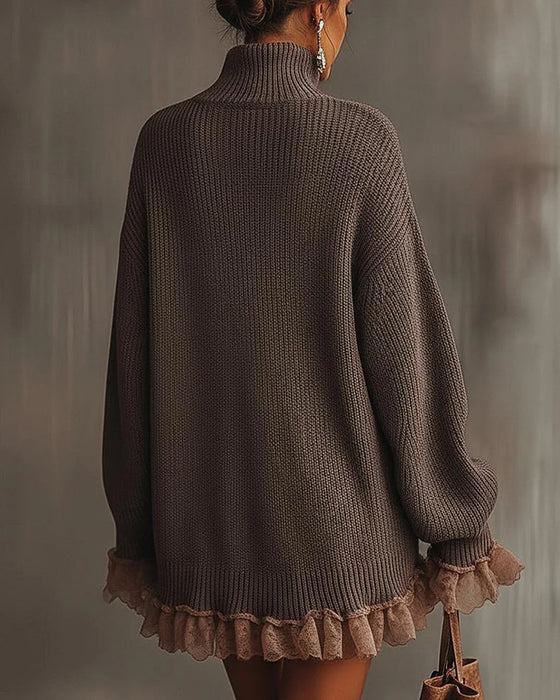 Set Med Elegant Stil, Pullover Lag Och Camisole Kjole