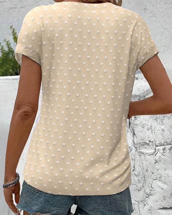 Bluse Med Drop Shoulder I Blå