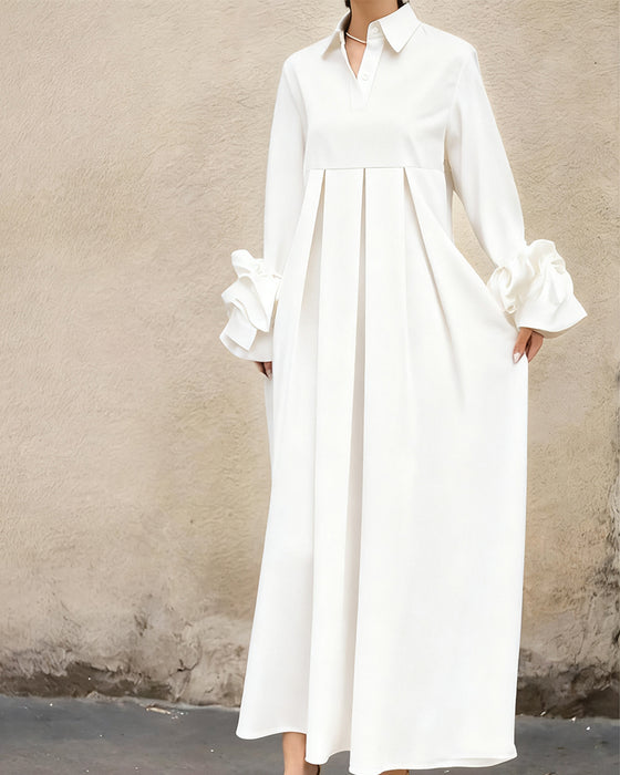 Kjole Mode Skjortekrave Udvidet