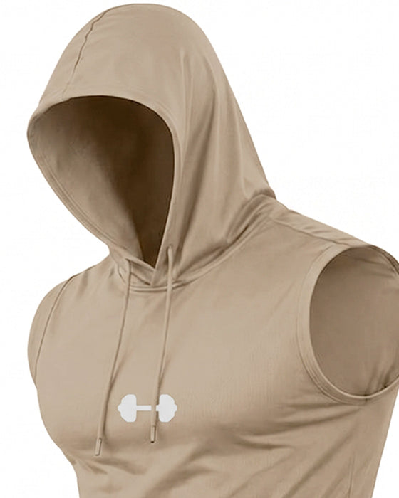 Tank Top Hættetrøje Ærmeløs Snor
