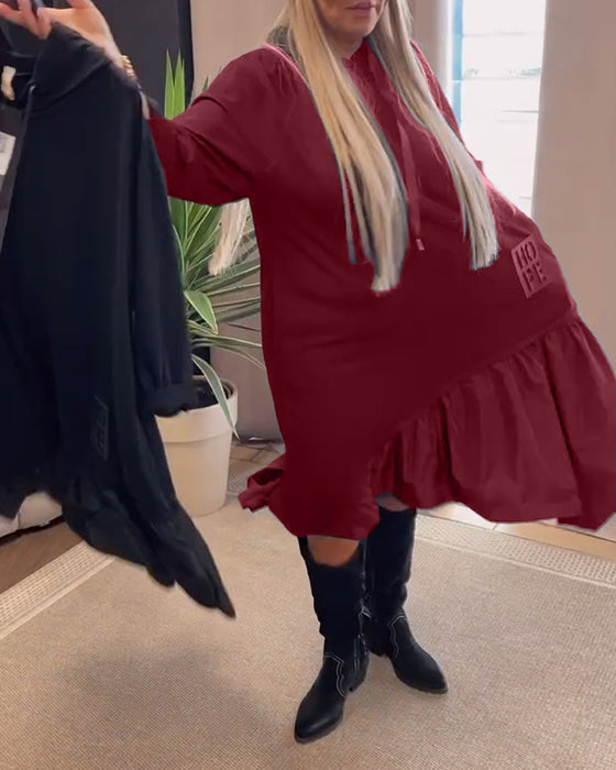 Sort kjole i løs pasform