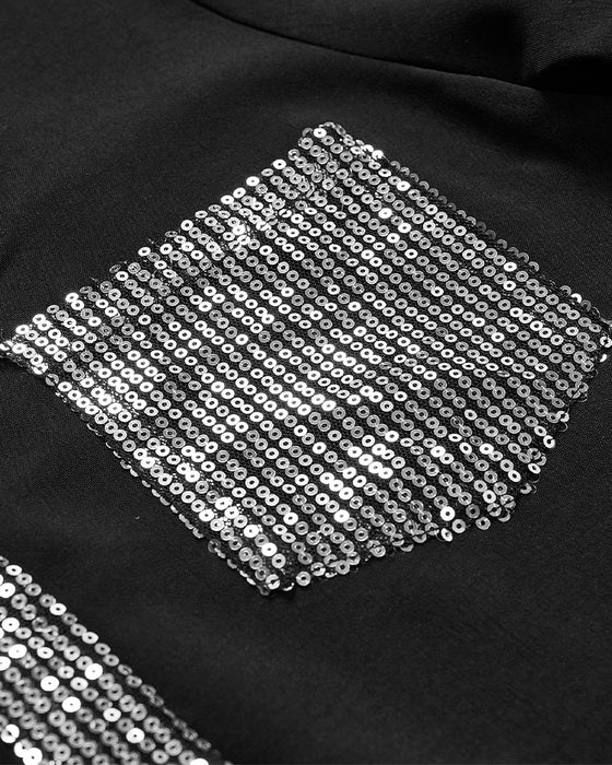 Afslappet top med pailletter