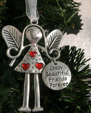 Crazy beautiful friends forever - engledekoration og julepynt