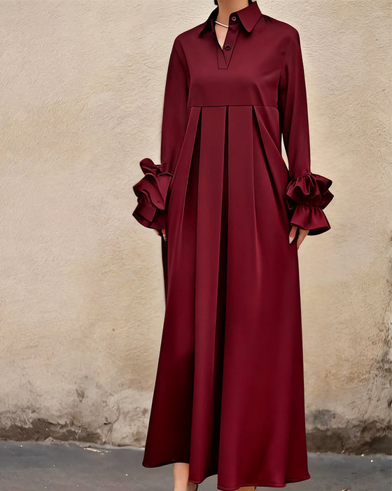 Kjole Mode Skjortekrave Udvidet