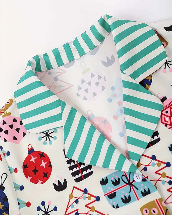 To-delt loungewear sæt med print