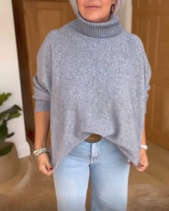 Højhalset basic sweater