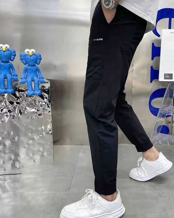 Mænds High Stretch Skinny Cargo-bukser med flere lommer