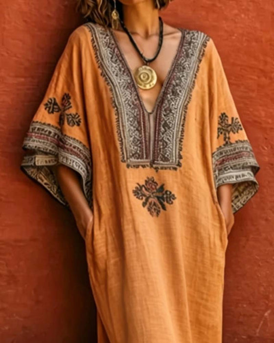 Kjole Bohemian Løs Casual