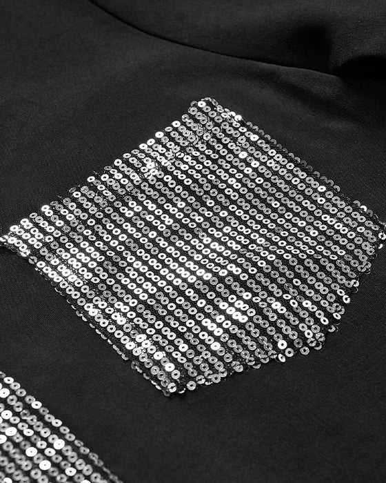 Afslappet top med pailletter