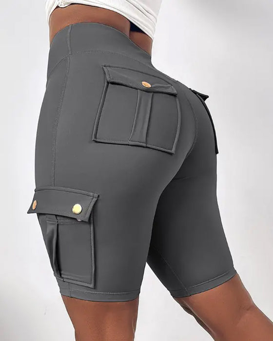 Højtaljede shorts med lommer