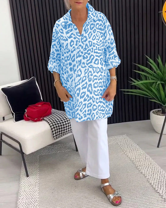 Bluse Krave Leopardtryk