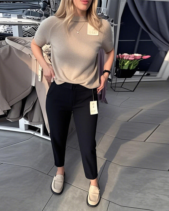 Bukser Ensfarvet Afslappet Lige